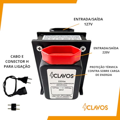 Auto Transformador Energia 1500va 110v P/ 220v 220v P/ 110v Clavos