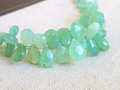Chrysoprase Gemstone briolette pour façonner un cadeau d'anniversaire fait main