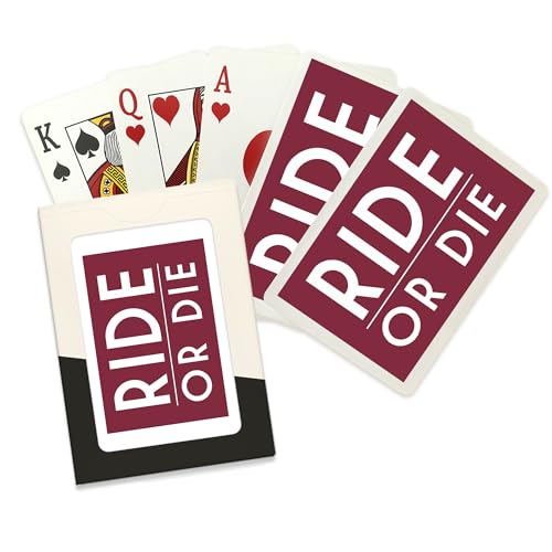 Lantern Press Ride or Die, Simply Said, Green, 52 cartas poker