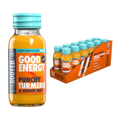 UNROOTED Good Energy Shot (12 Pack, Punchy Turmeric)