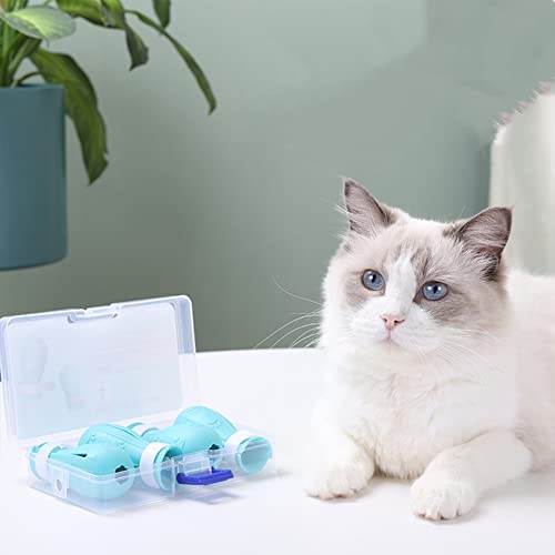 Elvaesther 4 peças de luvas de gato para evitar arranhões, ajustável antiarranhões de silicone prote