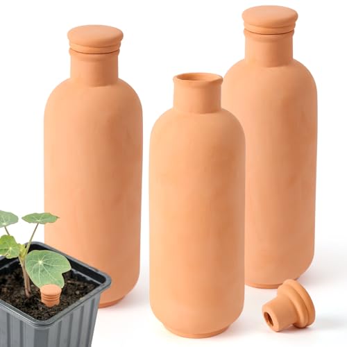 Ollas Selbstbewässerndes Pflanzgefäß Bewässerungssystem 25 4 x 8 9 x 8 9 cm 3 Stück 25 4 x 8 9 x 8 9 cm Pflanzen-Bewässerungskugeln Ton Bewässerungskugeln Tropfbewässerung Olla-System