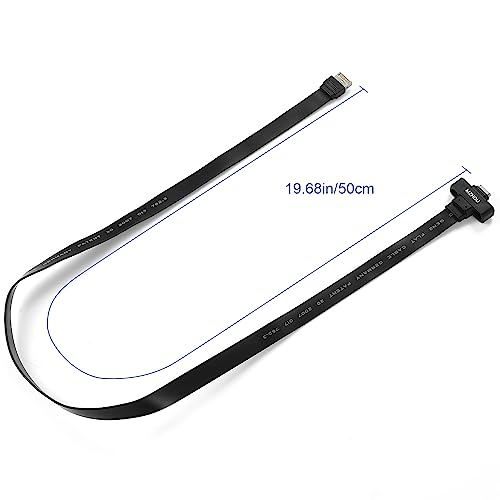 Image of USB 3.1 Type C Front Panel Header Extension Cable 57 cm, Type E to Type C Gen 2 Speed up to 10 Gbps Internal Adapter Cable, With Mount Screw (0.5m)