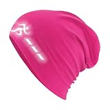 Roughtex Laufmütze Herren Damen Sport Mütze reflektierend zum Laufen Jogging Beanie Laufmützen Sommer Winter Pink XS/S