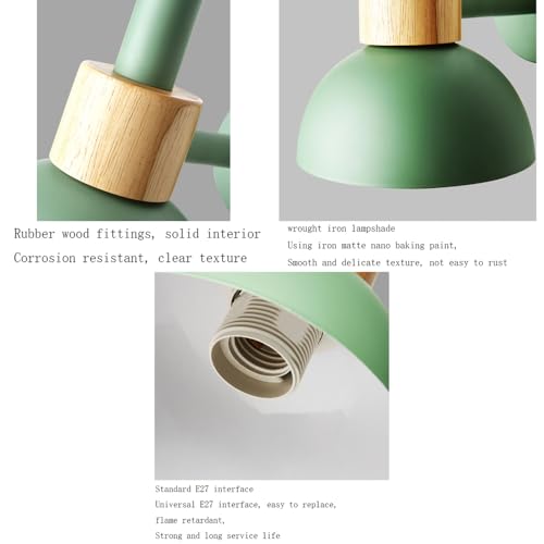 Aplique de pared E26 de madera nórdica para iluminación de dormitorio 2