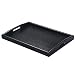 JPCRAFT Rectangle Wooden Serving Tray, Black, 15.75 by 11-Inch
