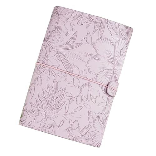 Carnet A5 florales 3D lila avec attache élastique, une idée cadeau raffinée