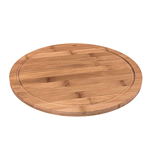 SIDCO Snijplank bamboe 6 x vleesborden houten borden ronde broodplank groot Ø 30 cm - Image 4
