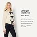 Amazon Essentials (Demi's Pick) Women's Regular-Fit Long-Sleeve Tie Front Cardigan with Bows, Oatmeal Heather, Medium