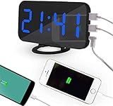 Función: pantalla LED, repetición, despertador, salida USB dual, memoria de tiempo, atenuación automática.