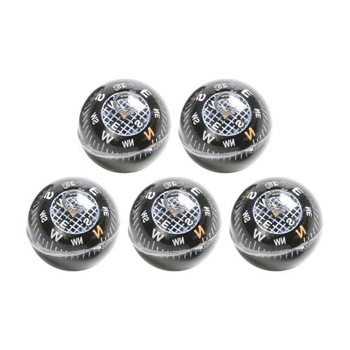 ECMQS Sphere Compass 20mm Bundle Pack, Route Reading, Hiking Carry Supply, Geography Class Helper, Pocket Project Part, Study Use Small Trail Compass