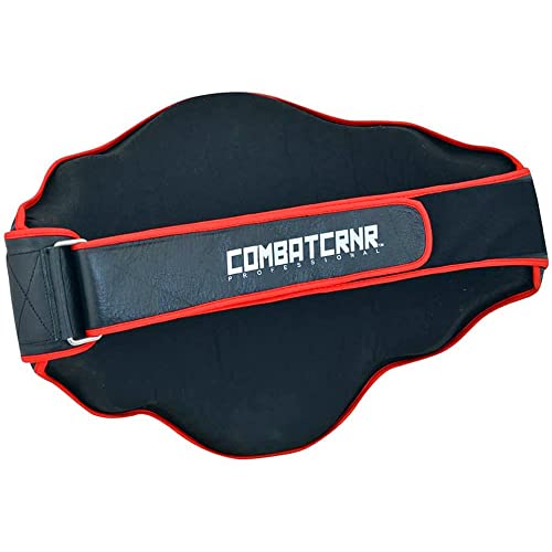 Combat Corner Elite Leather Belly Pad Protector - MMA Training Equipment Body Protection Armour Pads| Great for Muay Thai, Boxing, Kickboxing, BJJ, Jiu Jitsu, Judo and Mix Martial Arts