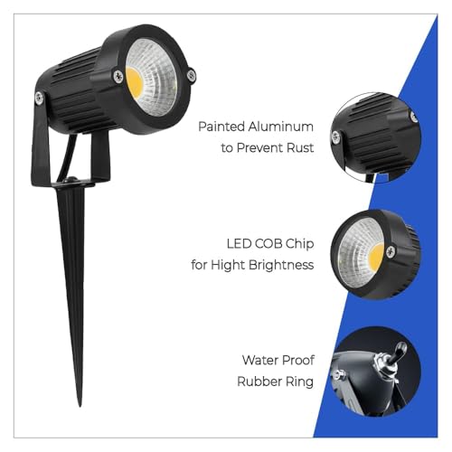 Image of CBK 5W Garden Lights Outdoor Waterproof | LED Garden Light Warm White | Aluminium Body Pathway Light for Steps, Lawn, Patio, Porch, Villa | IP65 Certified | 55,000 Lifespan Hours Pack of 1