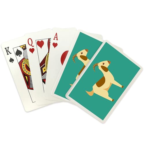 Baraja de cartas geométrica macho cabra, póker 52 cartas miniatura 2