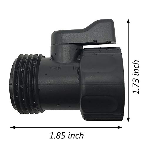 Alkarama 5 Pack Plastic Garden Hose Shut Off Valve Water Shutoff Valve Shut-Off Ball Valve Standard 3/4'' Thread Connector Coupling #TOP3