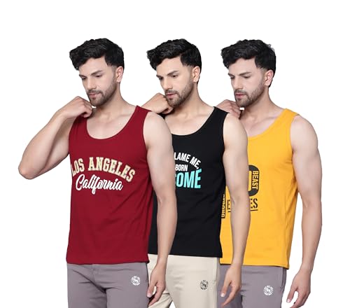 Image of Designer Men Vest Versatile Cotton Sando /Baniyan /Ganji for Boys - Perfect for Gym Workouts, Vacations, and Beaches