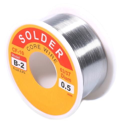 Image of 63 /37 Tin-Lead Rosin Core Solder Wire for Electrical Soldering, Flux Content 2%, 0.5mm,100g(Net 80g)
