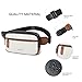 LATMAP 2L Fanny Packs Everywhere Belt Bag Small Fashion Crossbody Waist Pack Faux Leather Waterproof Sling Chest Bag For Women Black White