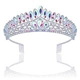 UncleS Coronas de cristales de novia refinados con peine moda plata princesa tiaras para ocasiones especiales trajes elegantes desfile accesorios para el cabello