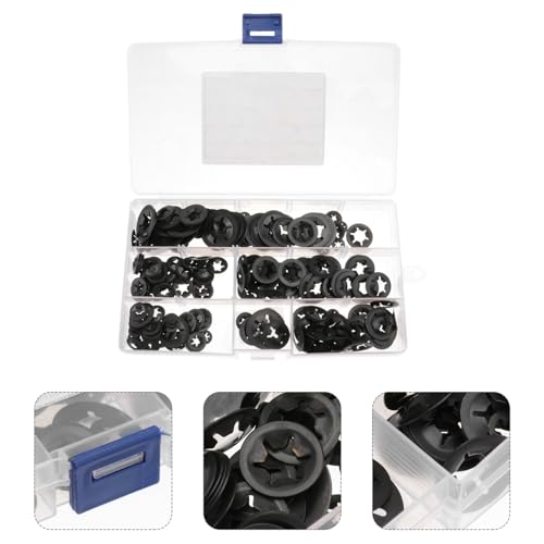 Rondelles Acier Manganèse Gasket Fixation Fleur Raccords Boîte 280 Pcs - 6