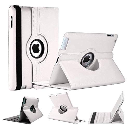 World biz Rotating Case for iPad Mini 4 Mini 5 (7.9) iPad Mini4 (2015) iPad Mini5 (2019) 360 Degree Rotation Stand Shockproof Protective Cover With Auto Sleep Wake Function (White)