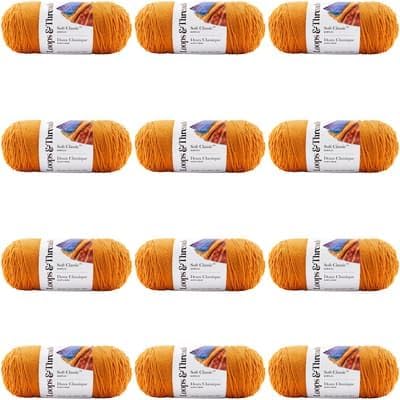 MICHAELS Bulk 12 Pack: Soft ClassicTM Solid Yarn by Loops & Threads