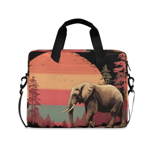 Bolso bandolera para laptop con estampado elefante 13-16" miniatura 1