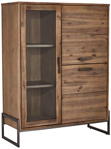 Ibbe Design Furniture Aparador, Acacia, Marrón, 100x40x130 Cover