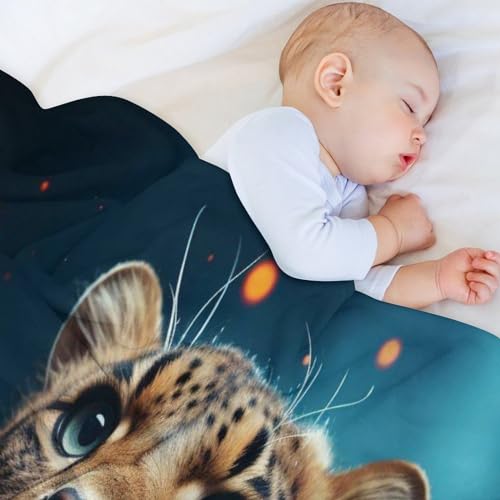 Colcha de franela suave de leopardo manta sofá cama 100x130 4