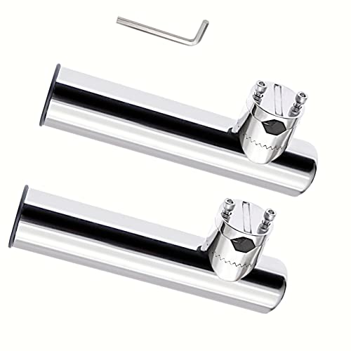 KAOLALI 2PCS Porte Canne INOX, Support de Canne à Pêche Bateaux Yachts pour Rails de 22 mm à 26 mm