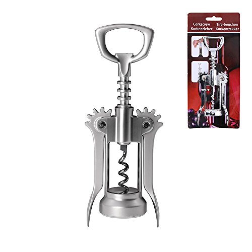 Sacacorchos Palanca Sacacorchos abrebotellas Metal Plata – L17 cm