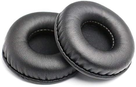 Replacement Earpads Leather Ear Cushions Spare Ear Pads Kit fit for Uniameter 65MM(1Pair Black)