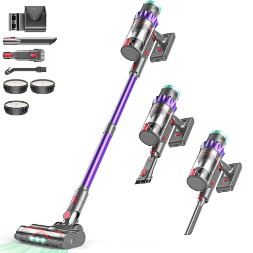 PINICO Cordless Vacuum Cleaner, 550W/48kPa Stick Vacuum with Intelligent Display,