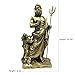 10.2 Inch Greek Mythology Hades Statue, Resin Greek God of The Underworld with Three-Headed-Dog Figurine in Bronze Finish, Hand Painted Hades Holding The Trident Sculpture for Study Office Bookshelf
