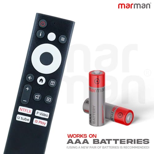 Image of marman Compatible with Blaupunkt Tv Remote Control Suitable for 4K Ultra HD QLED Google TV Model 50CSGT7022 55CSGT7023 TV Without Voice Command - Match Remote Keys with Existing Remote Control