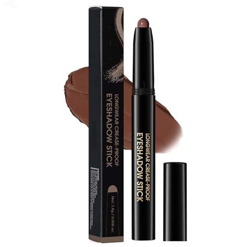 Waterproof Cream Eyeshadow Stick, Matte Brown, Blendable Eye Pencil, Rich Pigment, Long-Lasting Smudge-Proof, Multi-Use Eyeshadow, Eyeliner & Highlighter, Buildable Color(#02 Matte Brown)