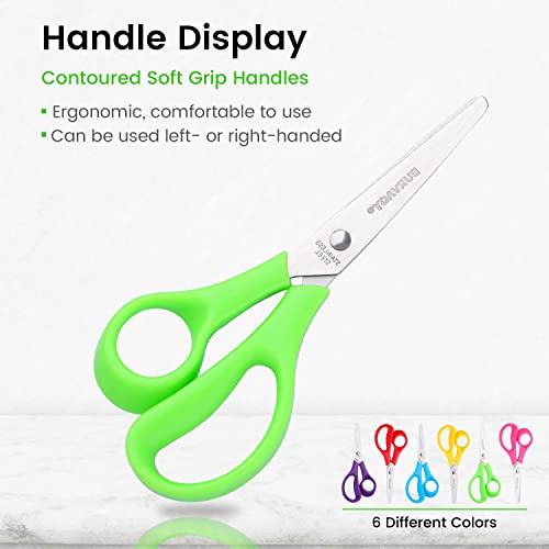 Scissors, Burvagy 6" Multipurpose Scissors Bulk 48-Pack, Right/Left Handed Comfort-Grip Handles Ultra Sharp Blade Shears Sturdy Sharp Scissors For Office Home School Sewing Fabric Craft Supplies #TOP4