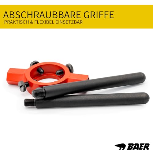 BAER Schneideisenhalter 38 x 14mm Pro, M 12-14, BSW 1/2-9/16 - DIN 225 - Halter für Schneideisen - Gewindeschneideisenhalter - Gewindeschneiden Außengewinde