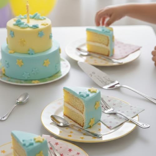 Lebrun Couverts Coffret Pâtisserie MOZART 25 pcs en Inox – Service à gâteau gravé Oiseaux – 12 fourchettes à dessert + 12 petites cuillères + 1 pelle à tarte- Art de table - Ménagère dessert élégante – vue 4