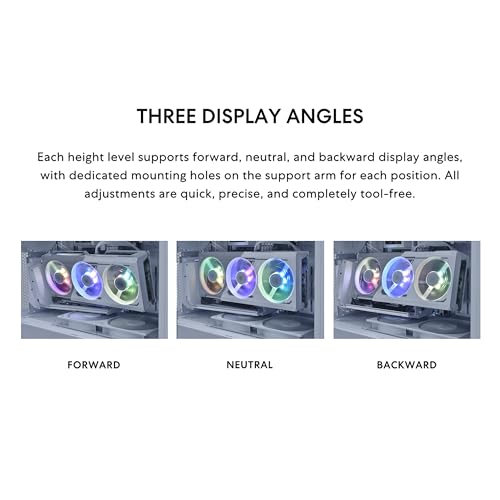 Image of Lian Li ATX PC Case 4 Slots Vertical GPU Kit (VG4v4 White) | Premium Gen 5 Riser Cable PCI-E 5.0 x16-200mm, PCIe 3.0 /4.0 Compatible, Adjustable Position, Anti-Sag Support
