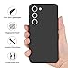 Vanjua Case for Samsung Galaxy S23 (Only), Stylish Liquid Silicone Slim Full-Body Protective Cover Compatible with Samsung Galaxy S23 5G 6.1 Inch Phone Case (Black)