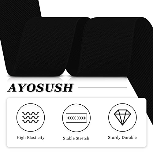 Ayosush Button Suspenders For Men Classic Tuxedo Braces Big And Tall Solid Color Black #TOP2