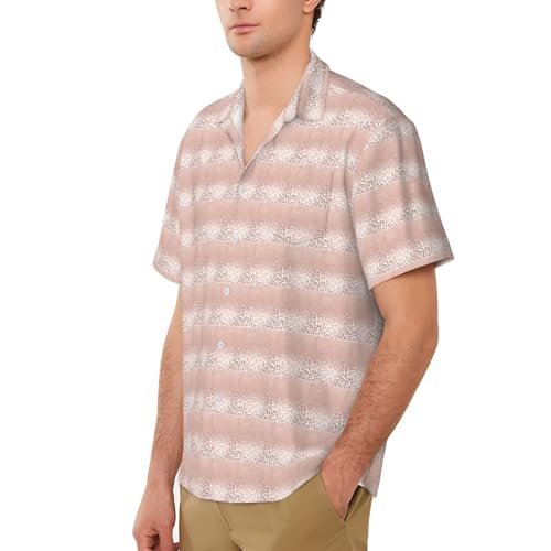 Chemise imprimé pailleté or rose homme douce et confortable - 2