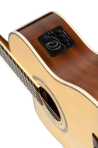 Ortega Guitars Family Series Pro Guitare classique 4/4 pour gaucher – Électro-acoustique – Épicéa et acajou naturel – Housse incluse (RCE141NT-L) - Les Beatles, Paul McCartney, John Lennon, RIngo Starr, George Harrison Ortega Guitars Family Series Pro Guitare classique 4/4 pour gaucher - Électro-acoustique - Épicéa et acajou naturel - Housse incluse (RCE141NT-L) – Image 7