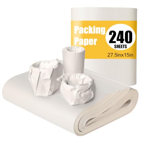 Packpapier, 240 Blatt, 70×38cm, Zeitungspapier Packpapier Zeitungspapier Umzug Papier 60 g/m² wickeln, gemacht für Umzug, Dekoration, Bastelarbeiten, Verpackung & Versand (240 Blatt (38 x 70 cm))