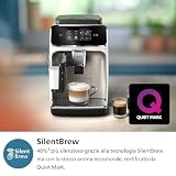 Philips 2300-4 Series Automatic Espresso Machine, Modern Color Touch Screen, LatatteGo Milk System, SilentBrew, Ceramic Grinder, AquaClean, White Chrome (EP2333/40) - 8