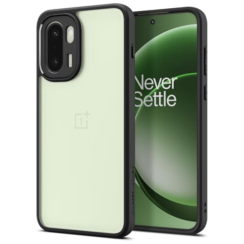 Image of Spigen Essential Sand Crystal | Transparent OnePlus 15R Case | OnePlus 15R Back Cover | TPU+Poly Carbonate - Matte Black