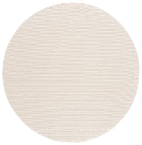 SAFAVIEH Revive Collection Area Rug - 5'3" Round, Ivory, Non-Shedding & Easy to Clean, Ideal for Living Room, Bedroom, Dining Space (REV102A)