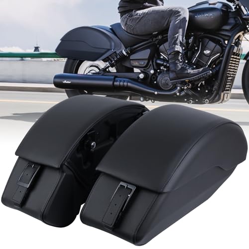 Alforjas laterales para motocicleta con sistema de liberación rápida, color negro, compatibles con Indian Scout Sixty ABS 2015-2023 miniatura 2