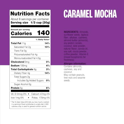 KIND Zero Added Sugar Granola, Caramel Mocha Nut, Gluten Free, Low Sugar, Keto Snacks, 5g Protein, 8oz, 1 Count - image 3